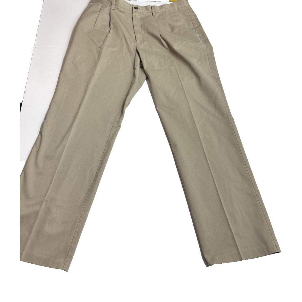 Dockers D3 Khaki Pants Men's 38 x 32 Classic Fit Flat Front Brown Dress Slacks